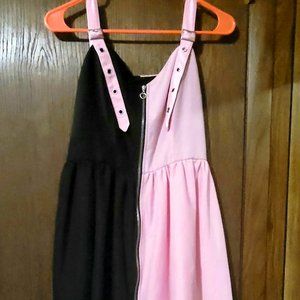 Hot topic pink and black sweetheart dress